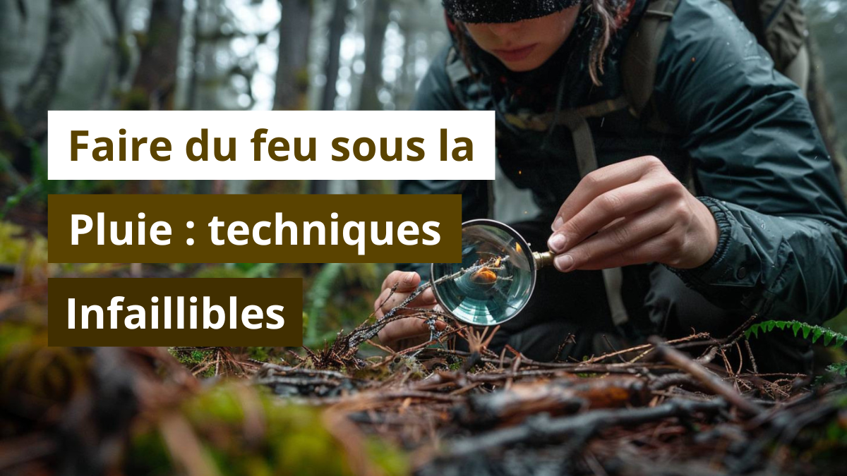 Faire du feu sous la pluie : techniques infaillibles