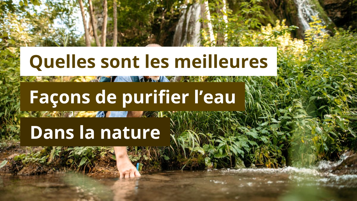 Quelles sont les meilleures façons de purifier l’eau dans la nature