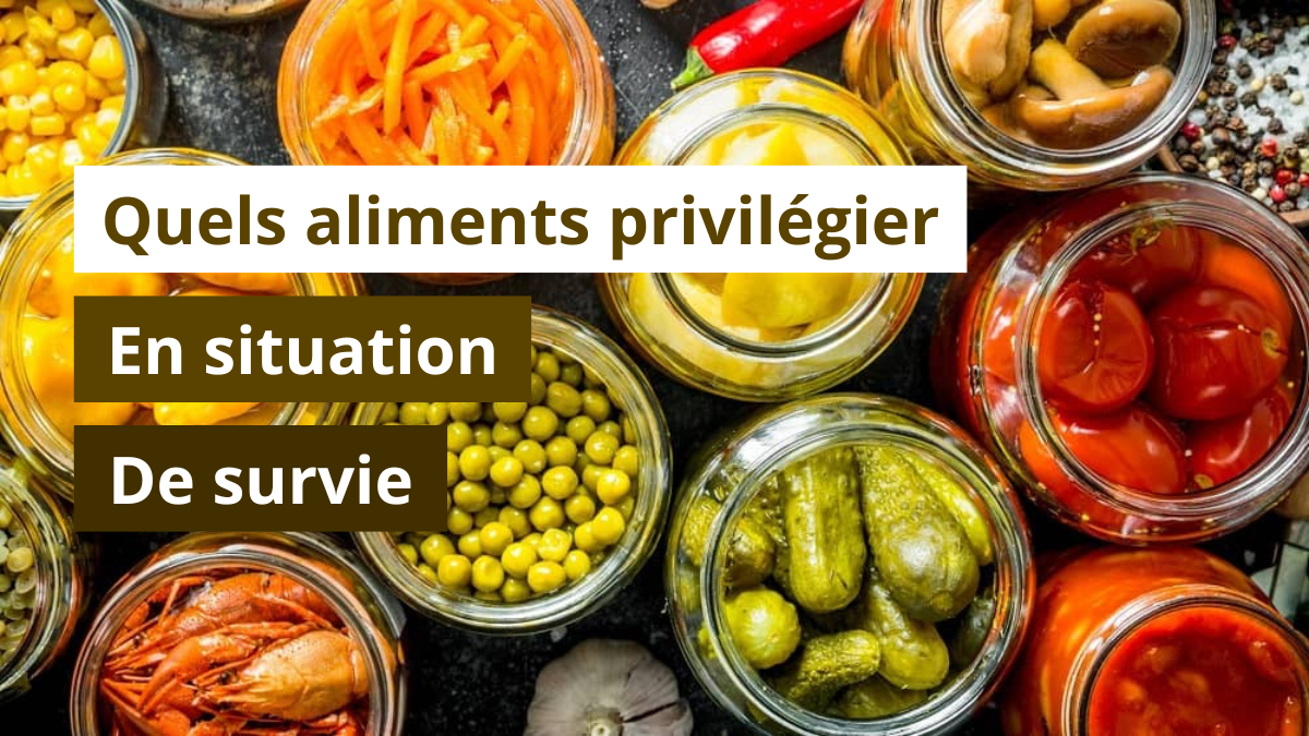 Quels aliments privilégier en situation de survie