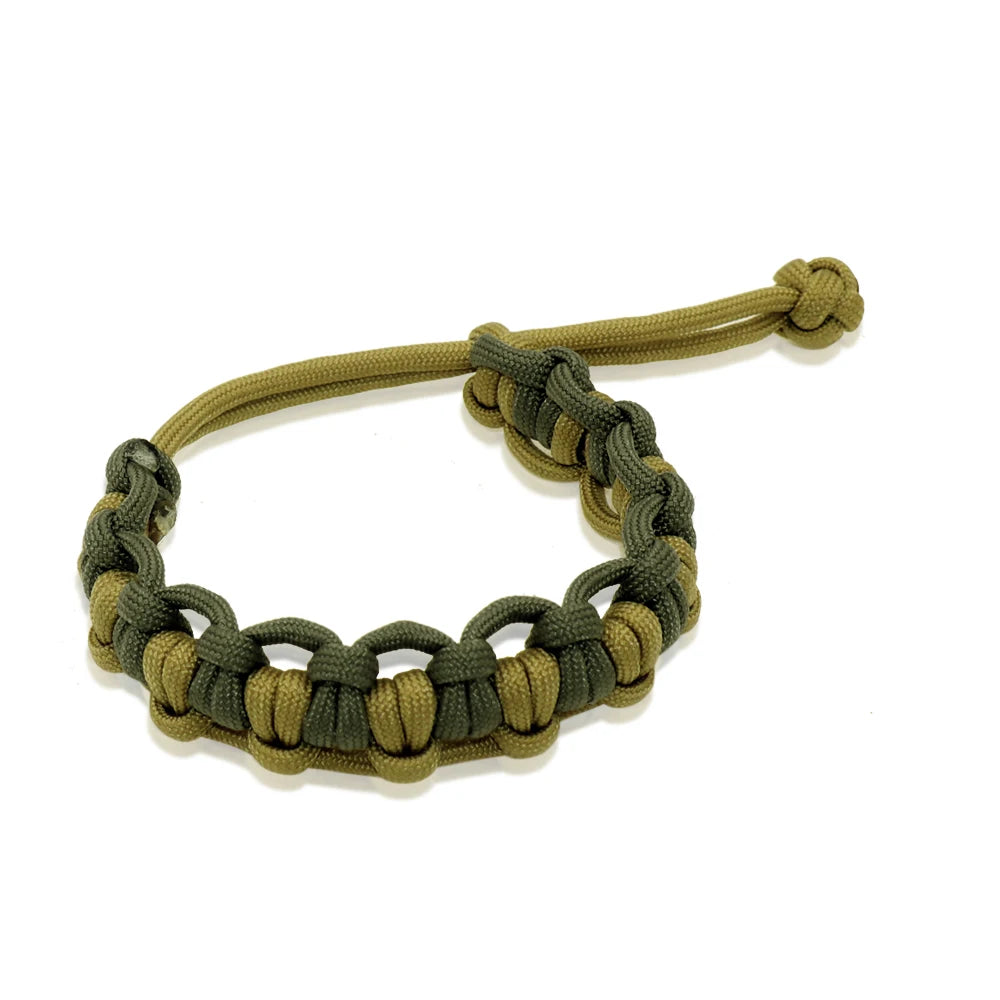 Bracelet paracorde ajustable pour camping et randonnée - 4 couleurs disponibles