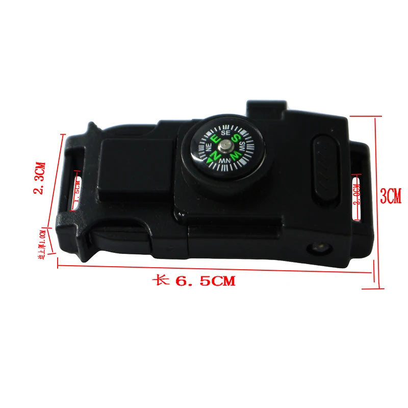 Attache multifonction LED pour paracorde et survie
