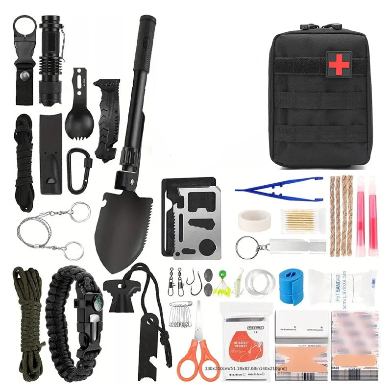 Trousse de secours multifonctionnelle pour activités de plein air et survie