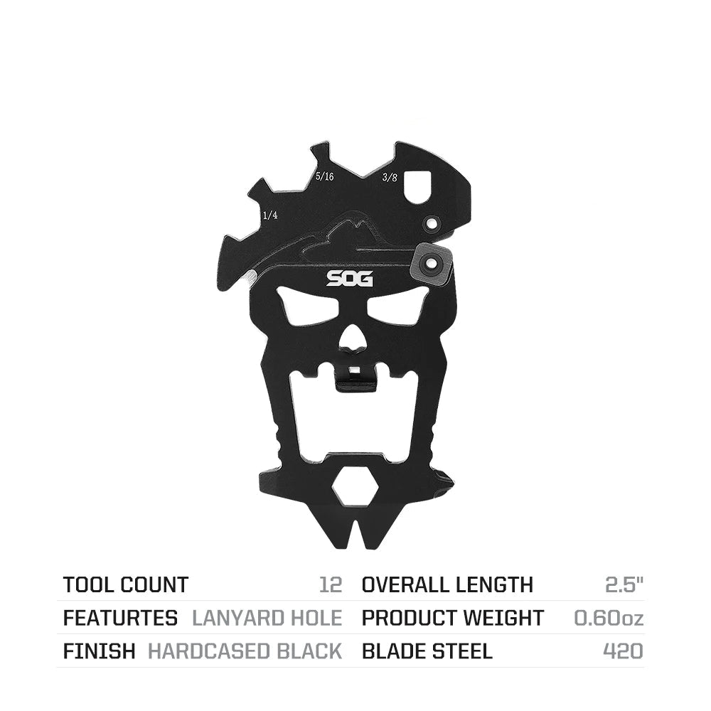 outil multifonction portable 12 en 1 avec fonctions de camping