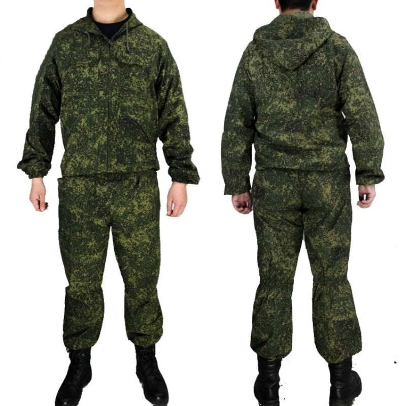 Vêtement de combat tactique camouflage avec capuche pour airsoft paintball et activités de plein air