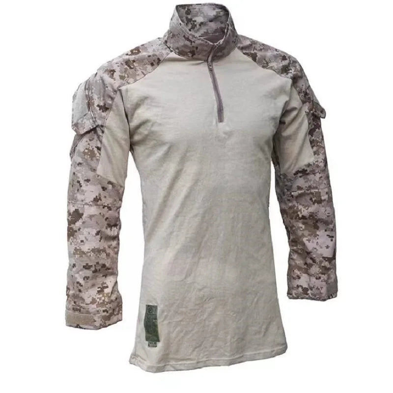 T-shirt tactique à manches longues en mode camouflage pour chasse et activités outdoor