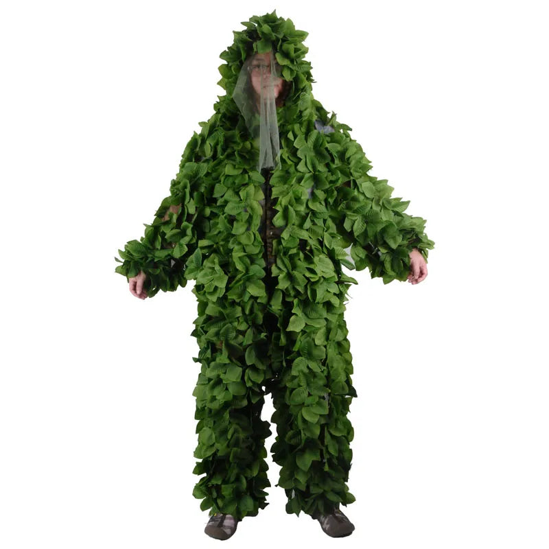 costume de camouflage bionique en feuilles vertes pour la chasse