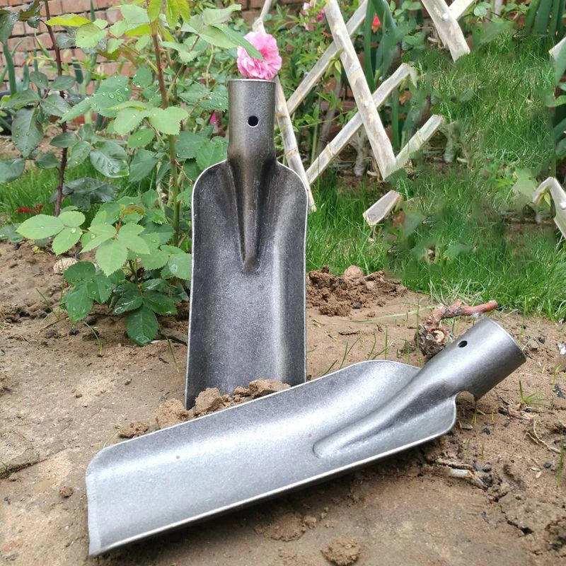 Pelle de jardin en acier manganèse renforcé - Petite spade pour travaux agricoles et plantation de sol