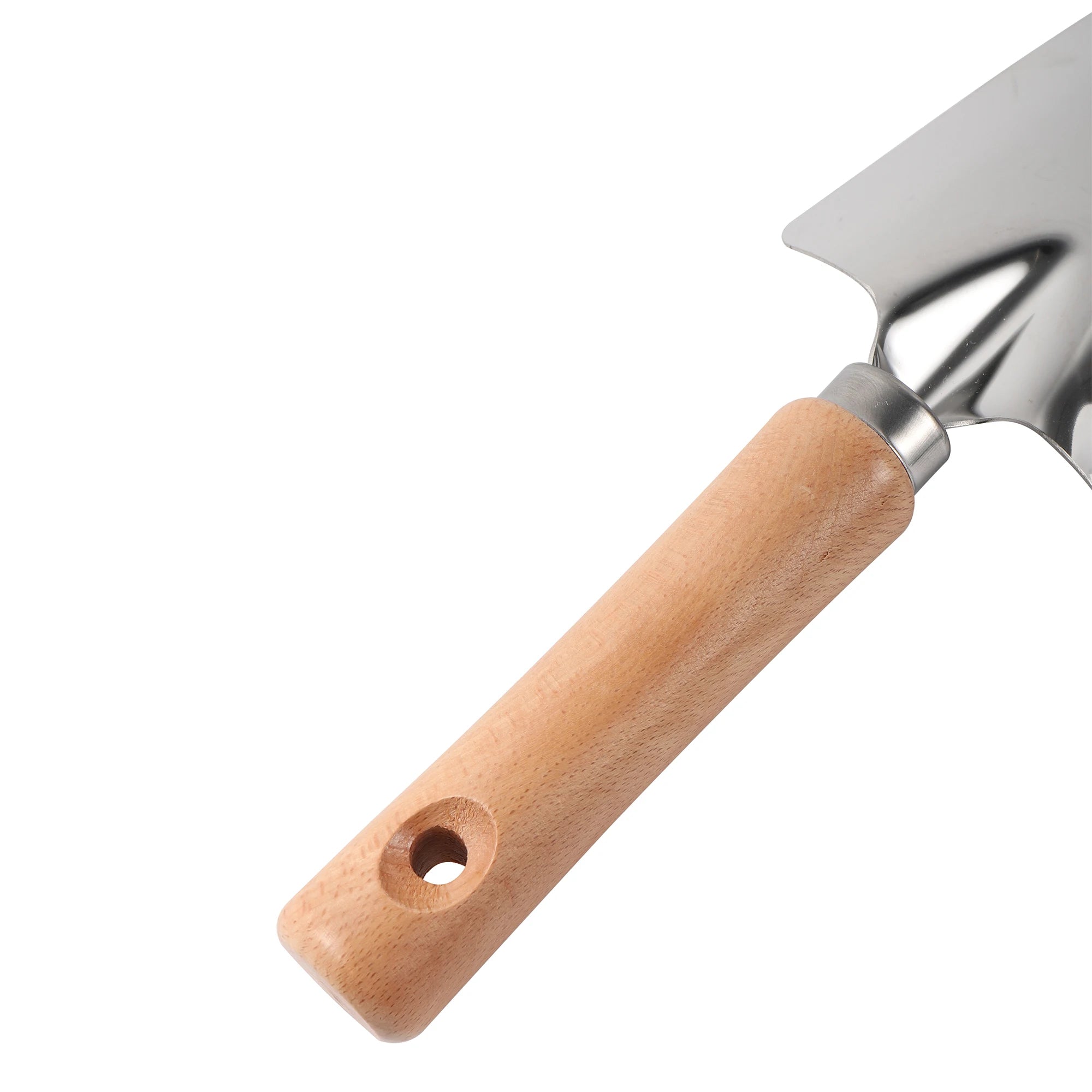 pelle de jardin en acier inoxydable avec manche en bois