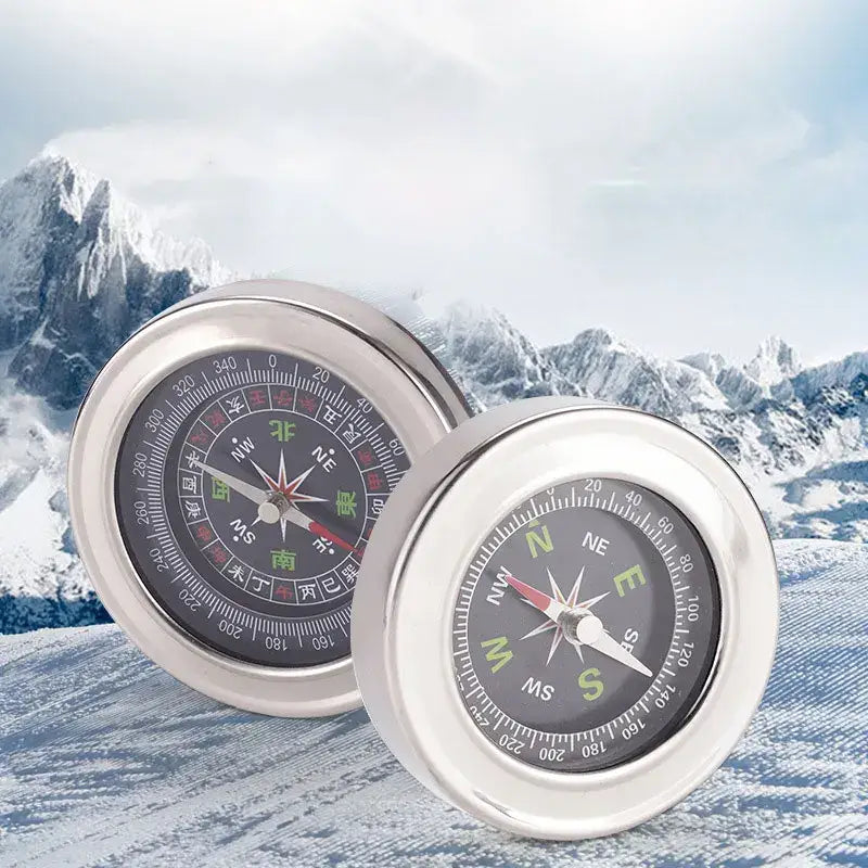 Boussole en Acier Inox - Argent