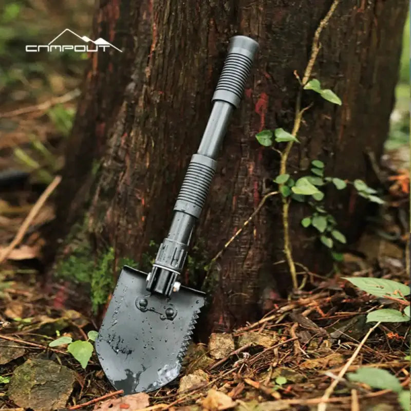 Pelle de Survie Tactique 3 en 1 - Noir / Aluminium