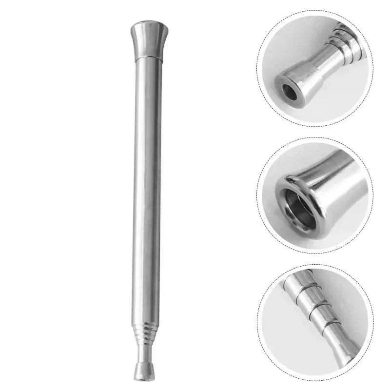 Soufflet de Poche Allume Feu en Acier - Silver