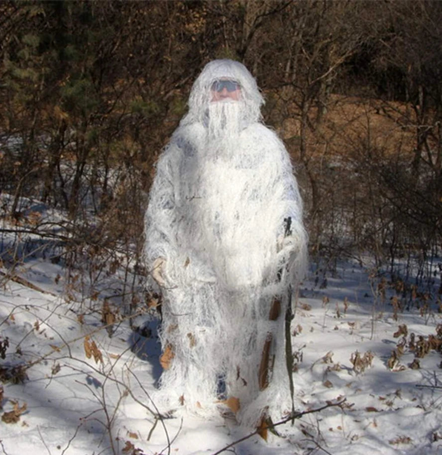 tenue de chasse camouflage blanc pour neige