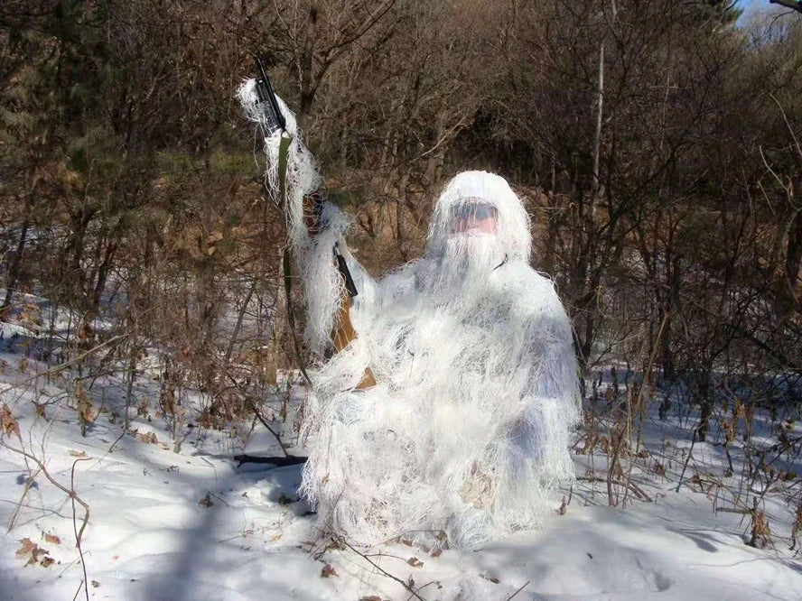ensemble de chasse blanc avec filet pour outdoor