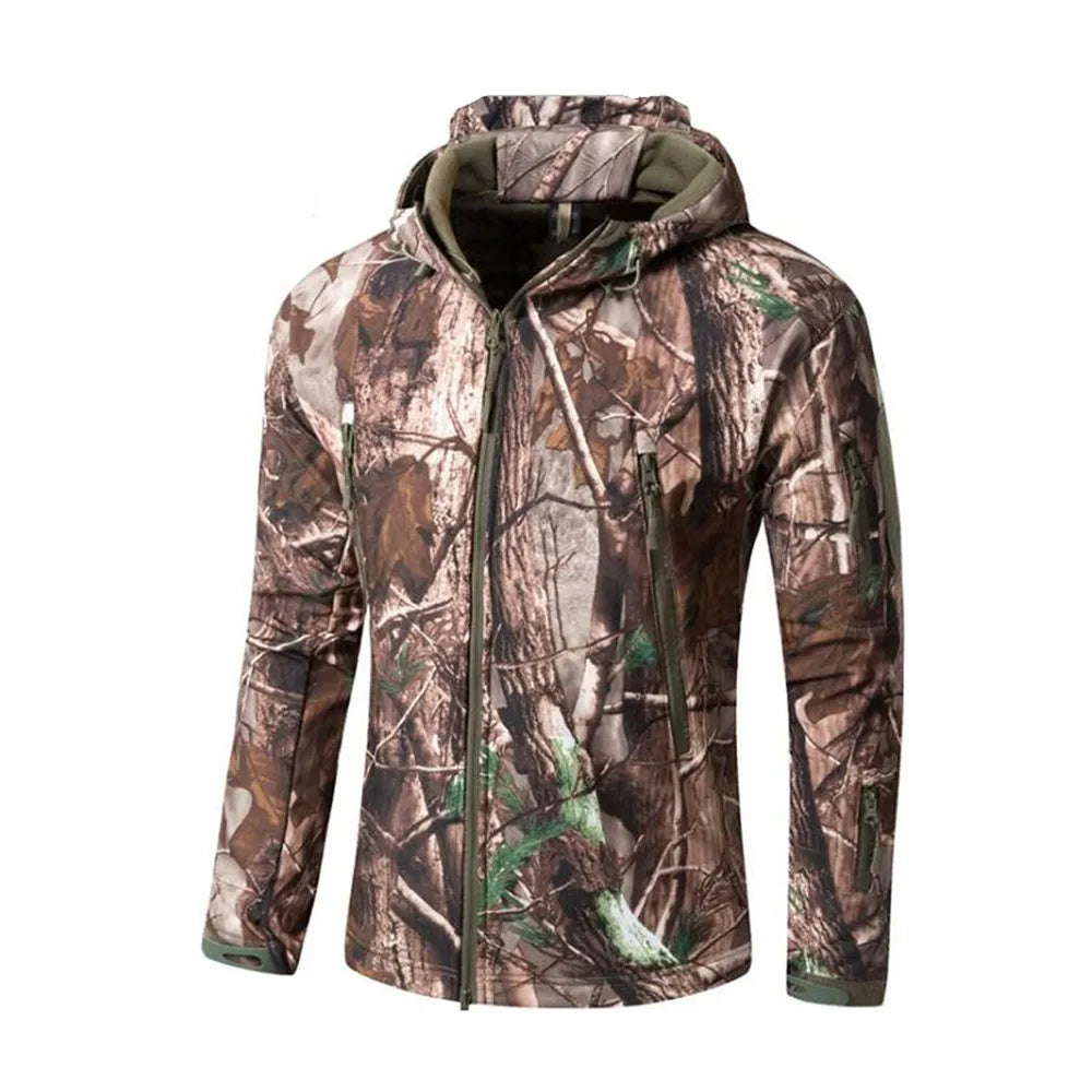 costume de chasse camouflage en tissu épais pour l'hiver
