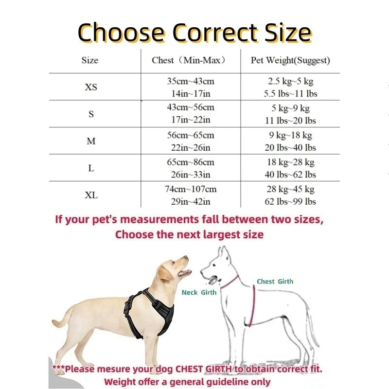 harnais ergonomique pour chiens de toutes tailles