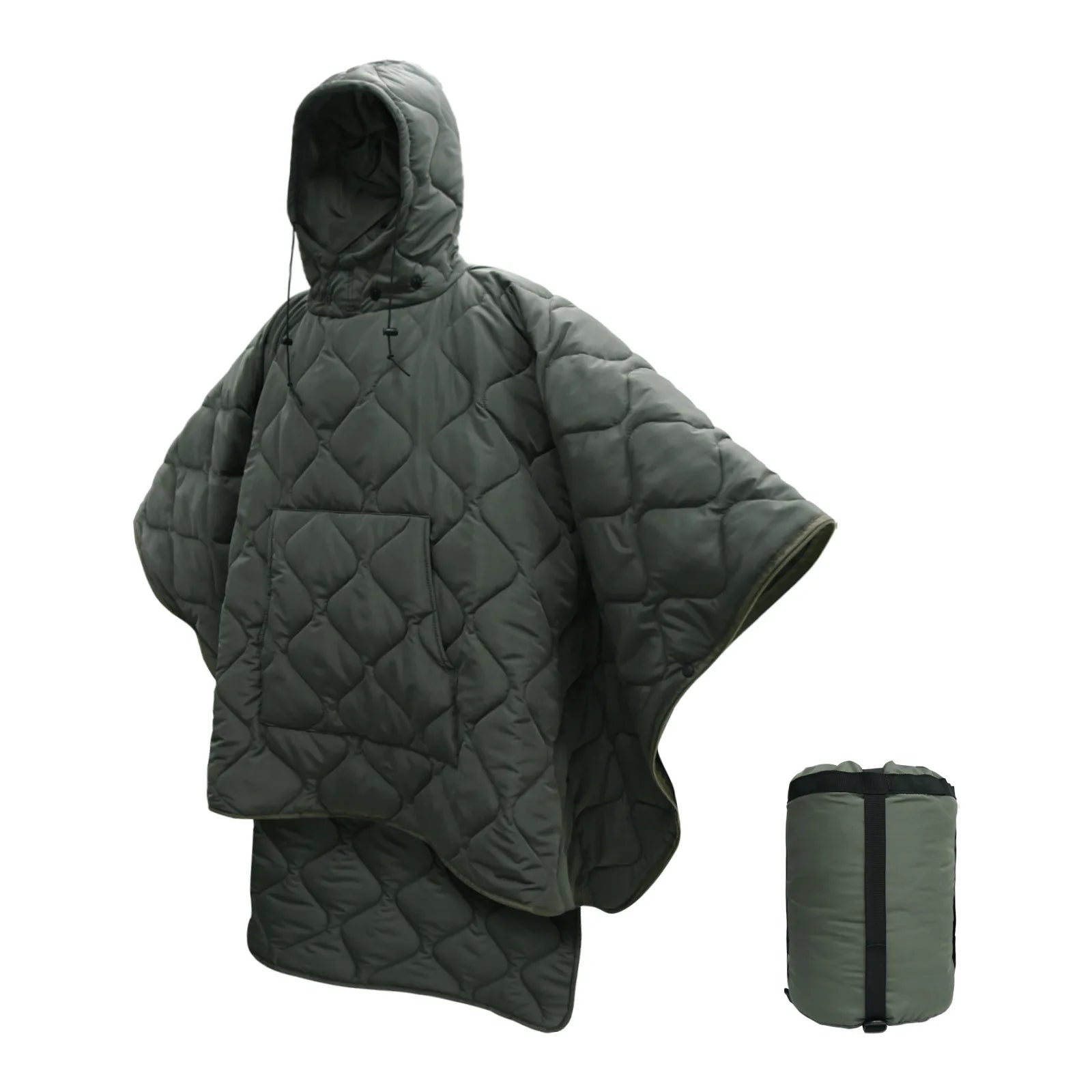 poncho camouflage chaud pour escapades en pleine nature