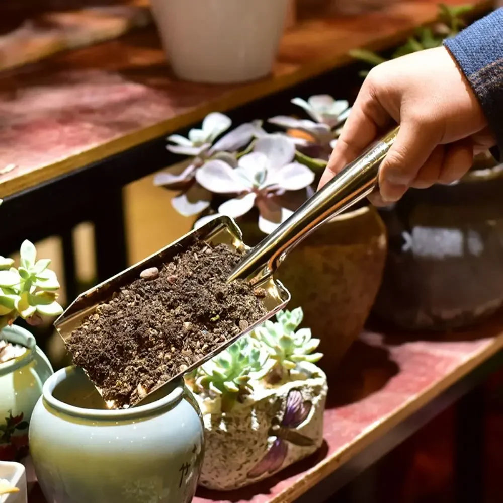 outil de jardinage avec pointe aiguisée pour plantation