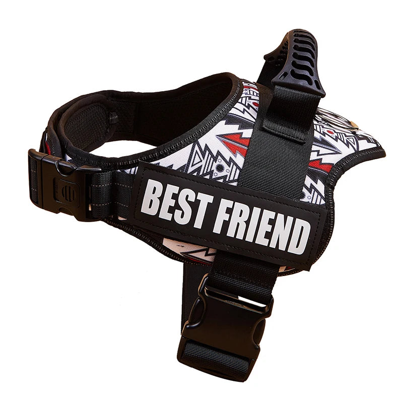 harnais de chien avec patches interchangeables
