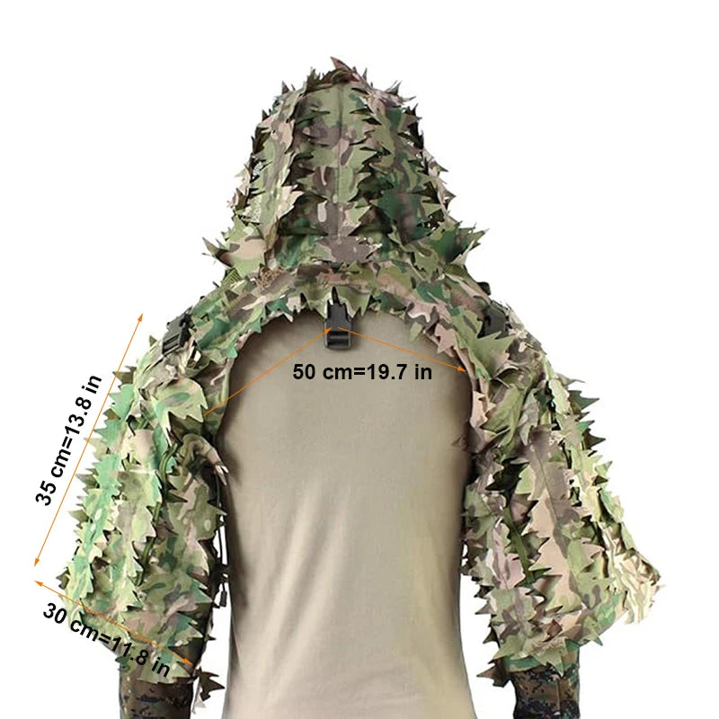 veste camouflage tactique avec capuche 3D