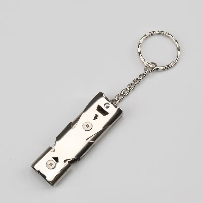 sifflet de camping robuste en acier inoxydable