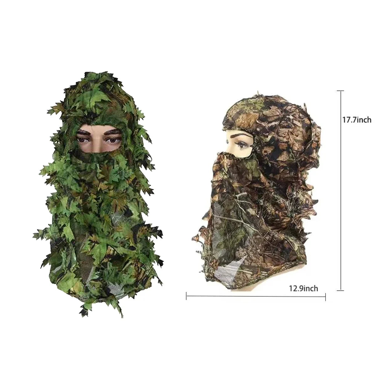 Chapeau de camouflage 3D avec masque intégral pour chasse et saisons de gibier