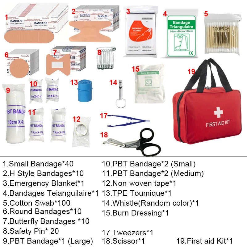 kit de premiers secours complet pour activités outdoor