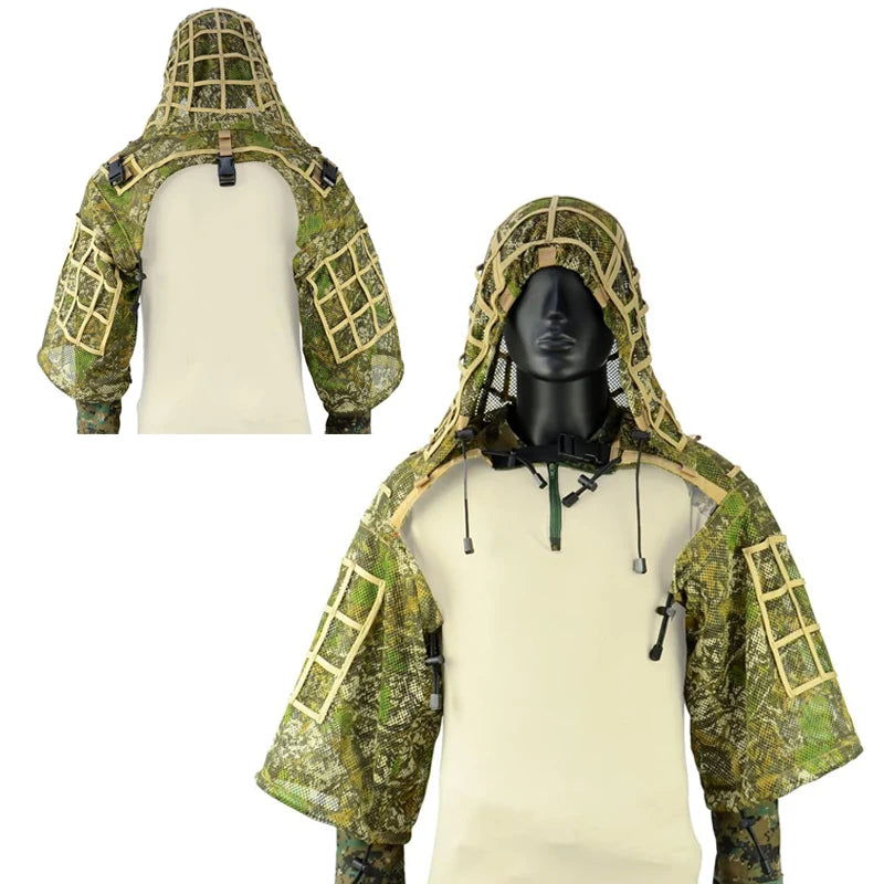 veste camouflage avec capuche pour chasse en forêt