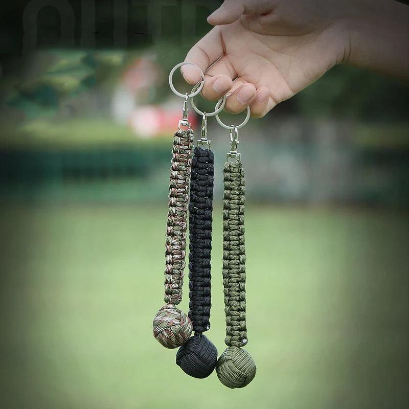 accessoire de sécurité en paracorde avec boule en acier