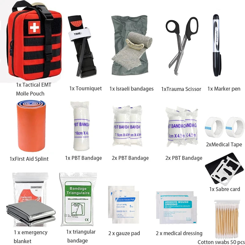 kit de premiers secours 70 pièces avec garrot