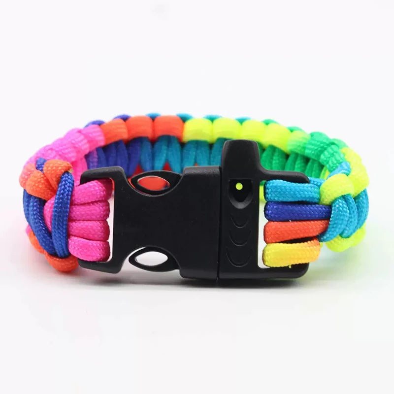 bracelet de survie en paracorde multicolore