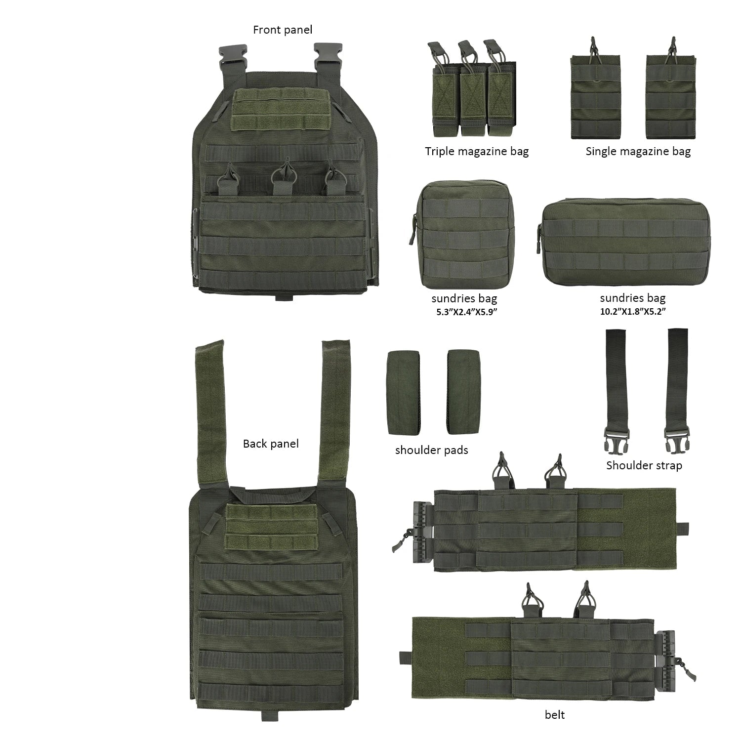 équipements tactiques airsoft avec porte-plaques