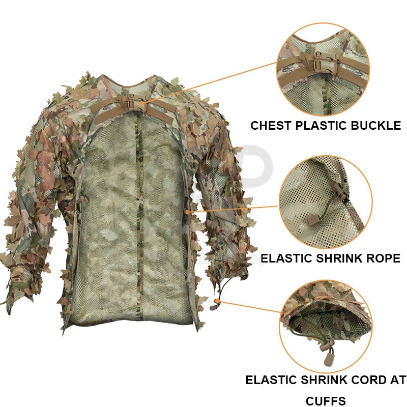 vêtements de chasse camouflés en tissu respirant