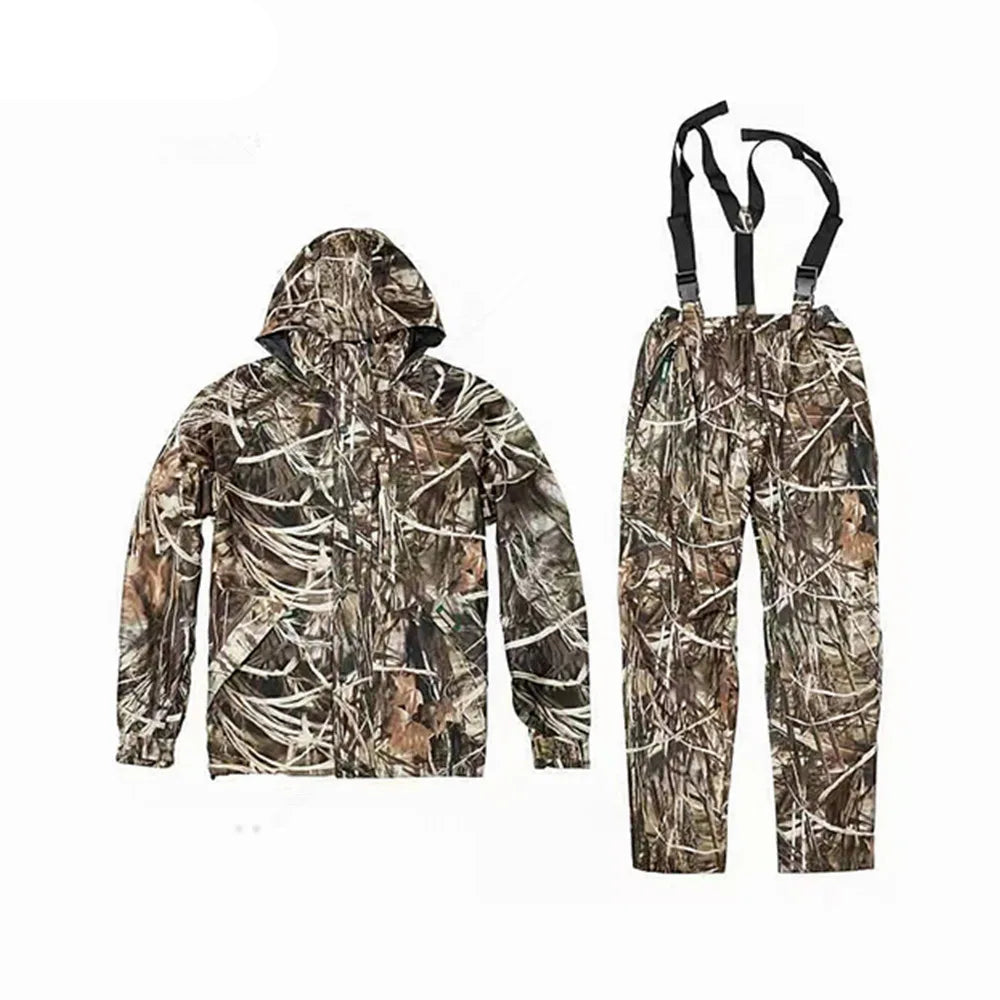 Veste et pantalon camouflés imperméables pour la chasse et l'observation des oiseaux en extérieur