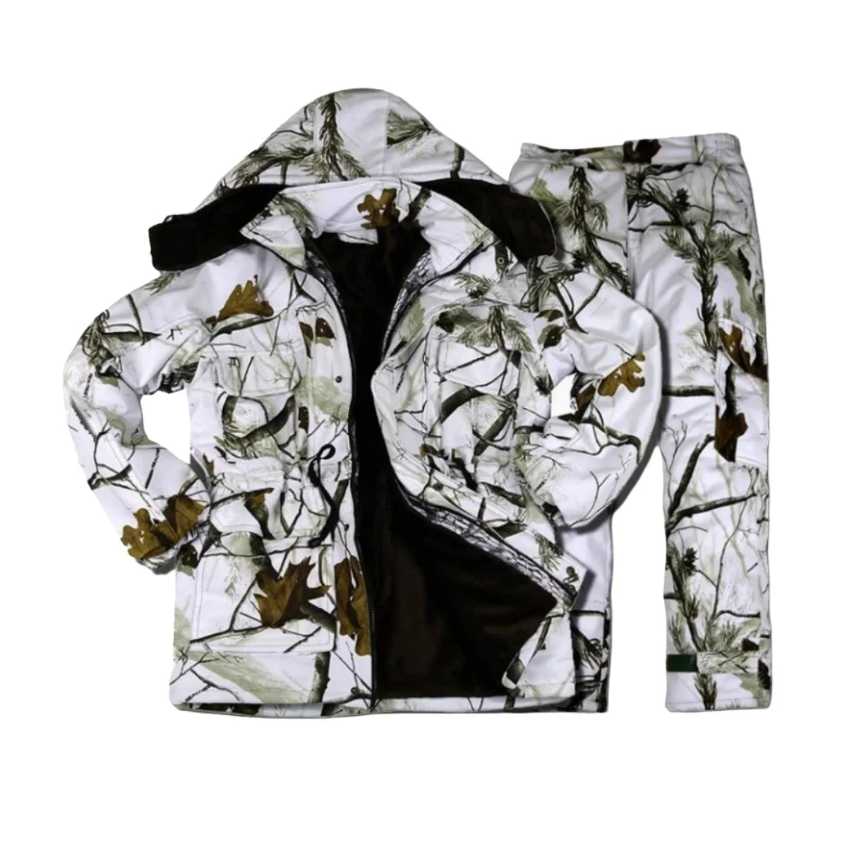 vêtements de chasse imperméables en camouflage neige blanc