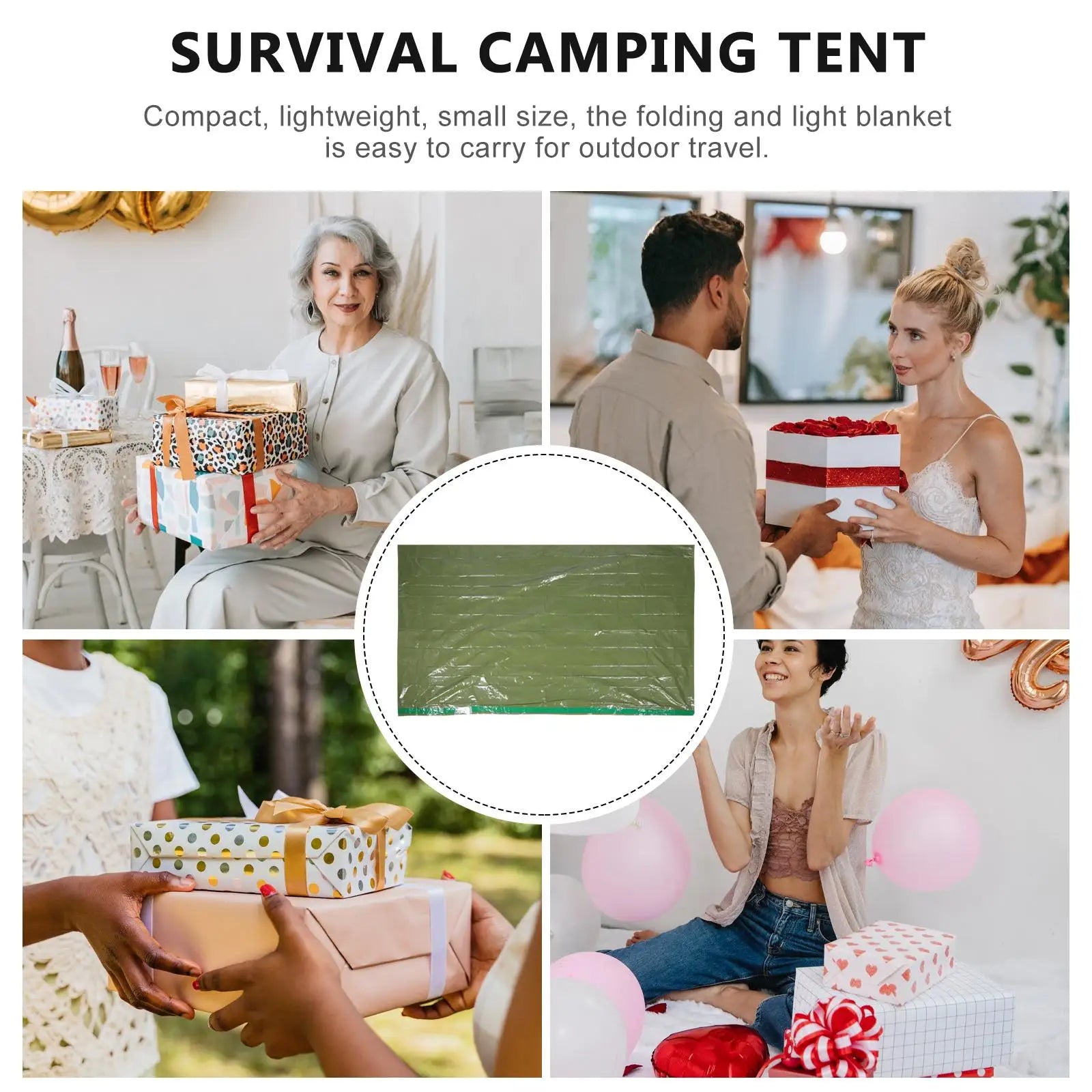 tente utilisée en camping avec protection contre la pluie