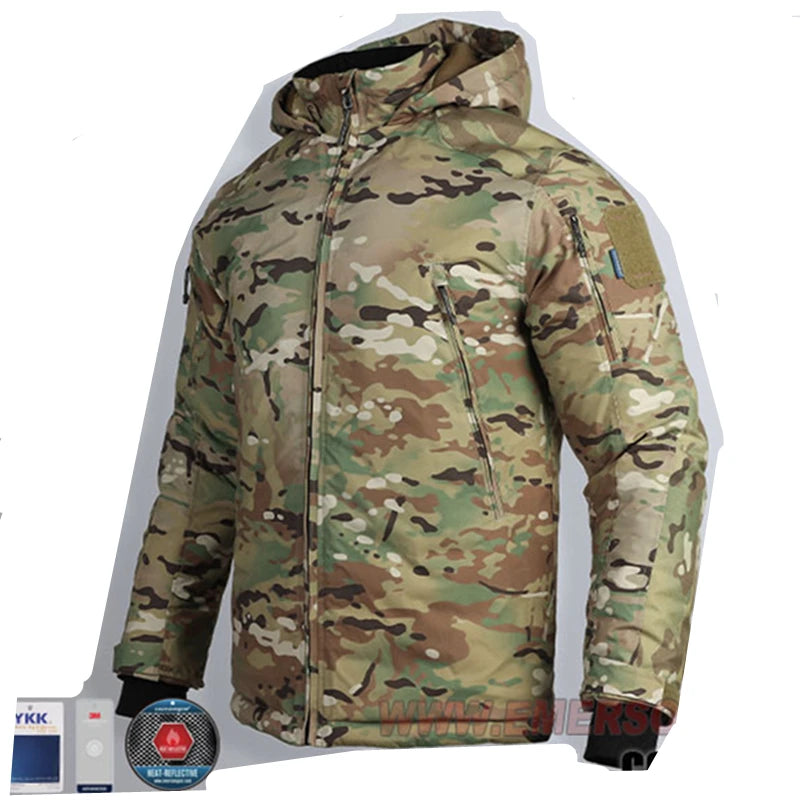 Veste tactique chaude en coton polaire camouflage pour hiver et activités en plein air