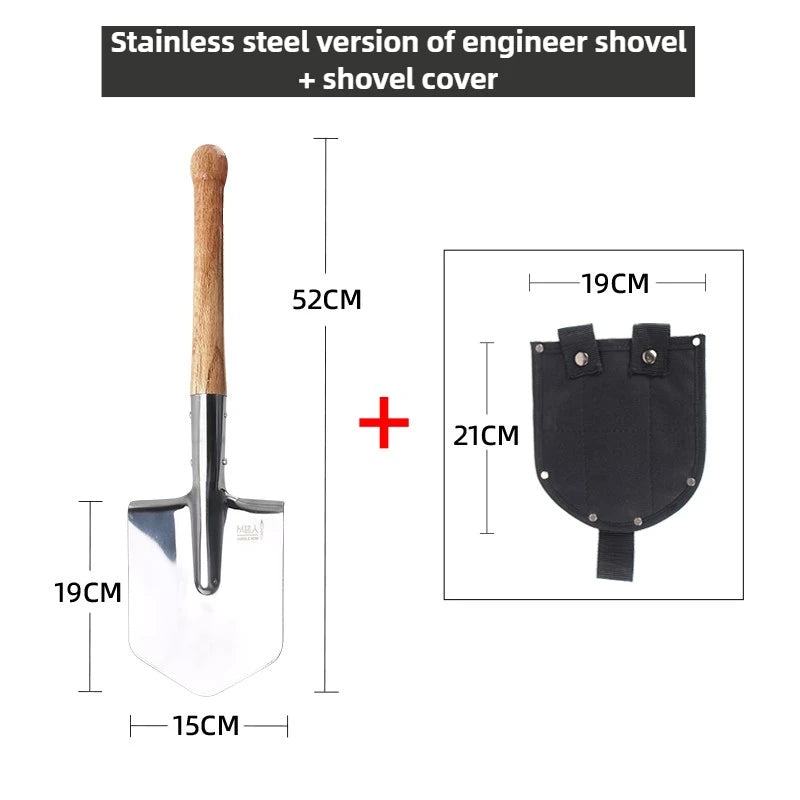 pelle de jardinage efficace en acier inoxydable