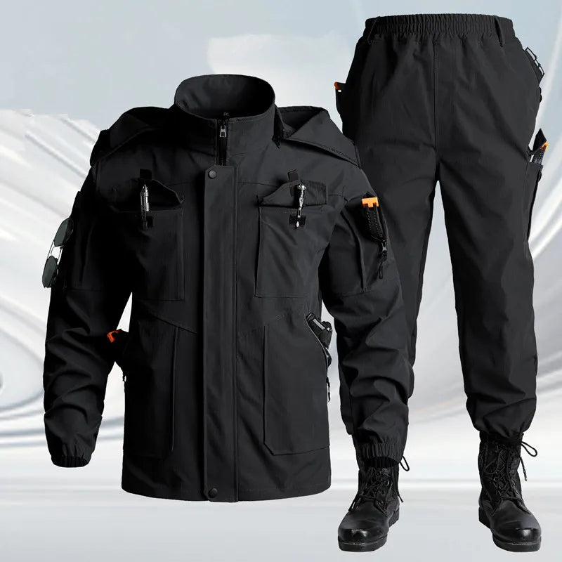 tenue professionnelle à poches en tissu camouflage