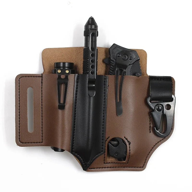 sac en cuir élégant pour outils de plein air