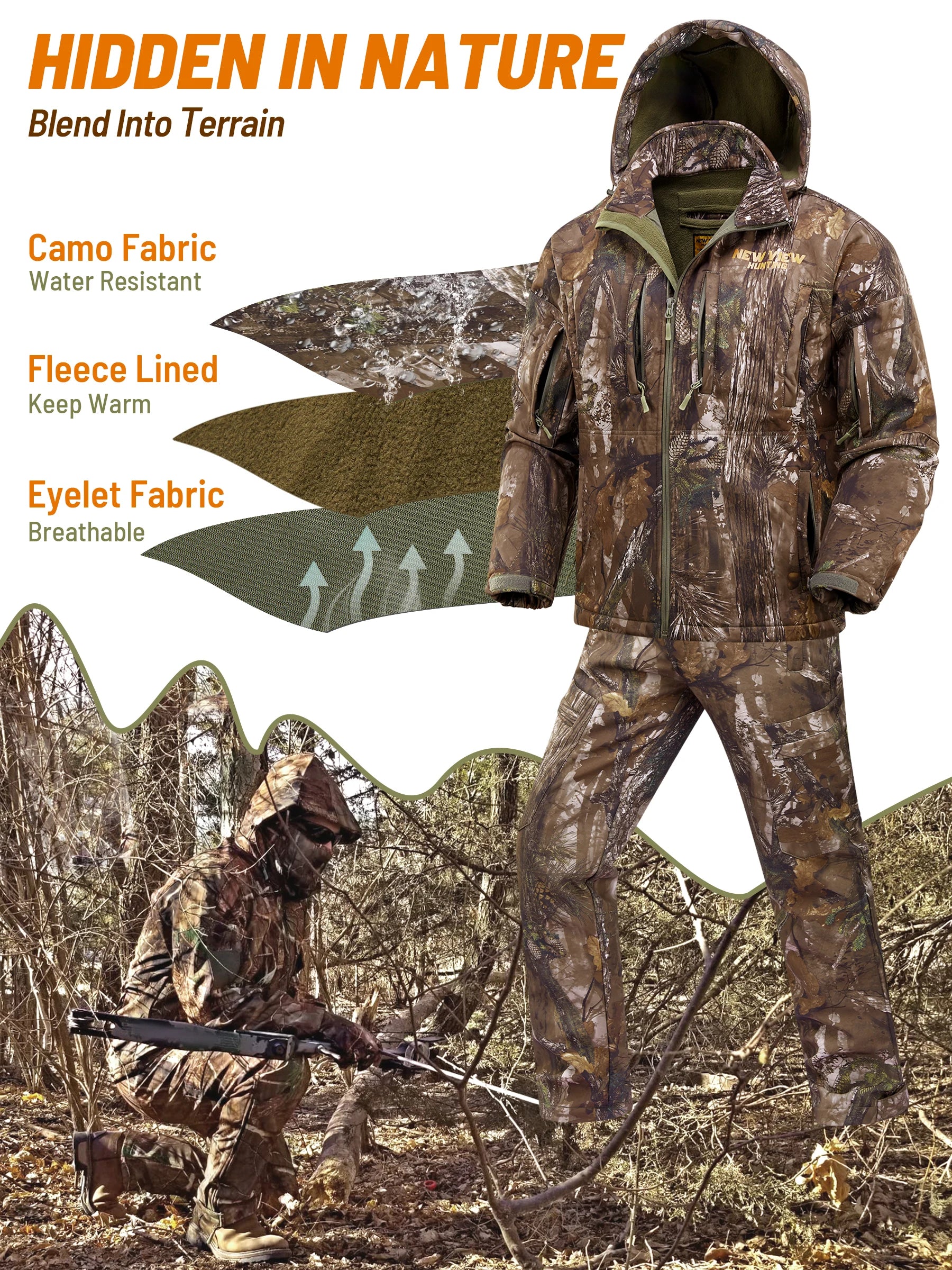 veste camouflage hiver pour homme