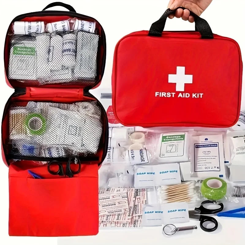 trousse de secours pour voiture et maison avec 210 pièces
