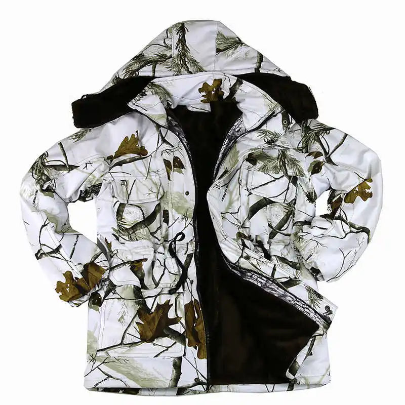 vêtement d'hiver épais en motif camouflage pour tous les temps
