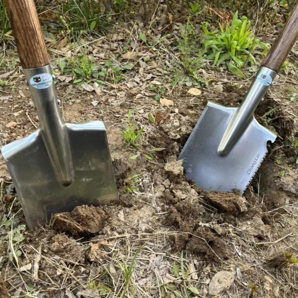 pelle de survie en acier inoxydable