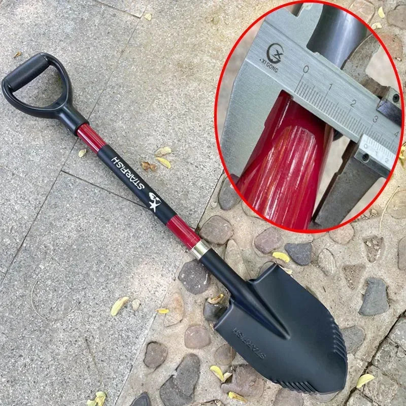 Pelle multifonction en acier au manganèse pour activités en plein air et secours