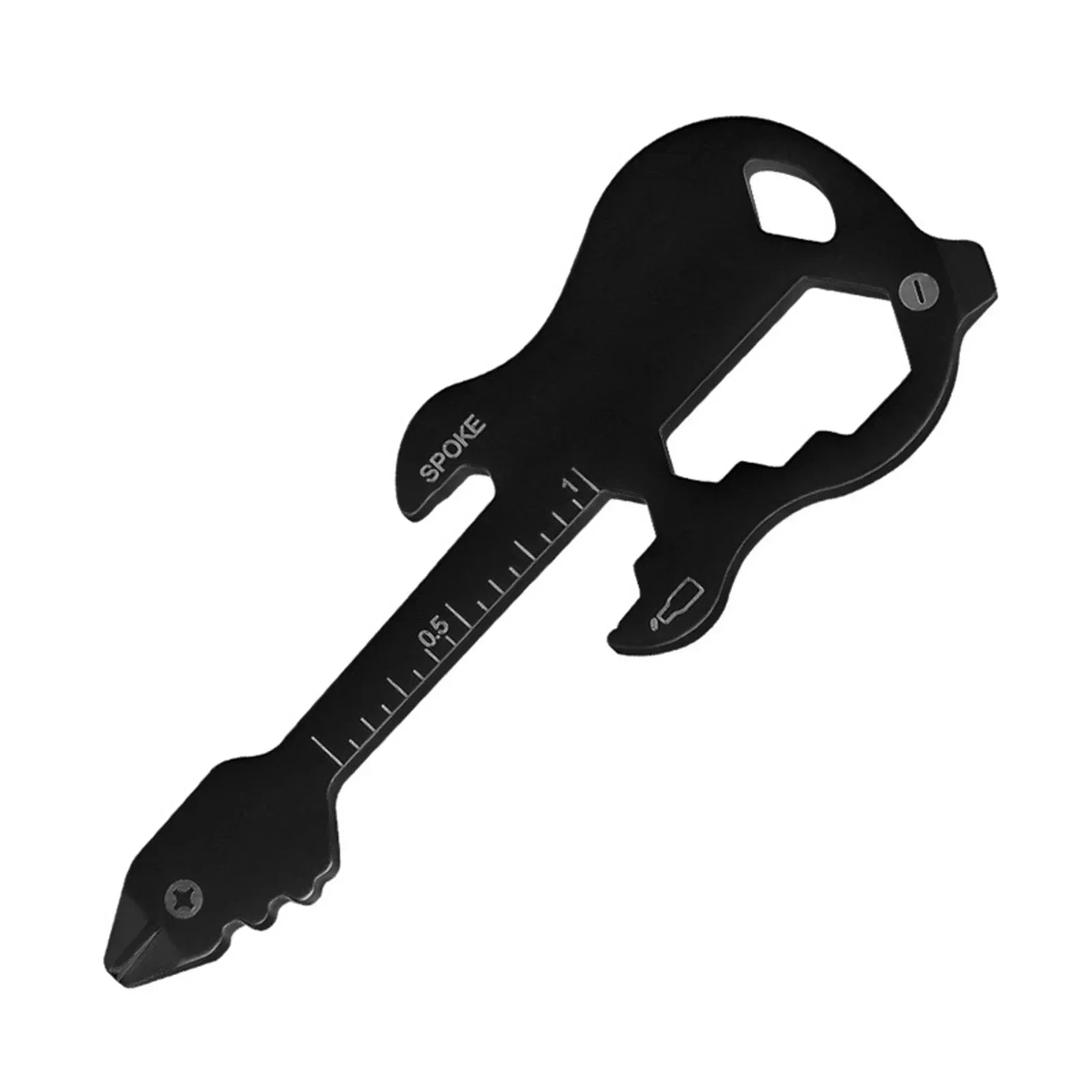 accessoire de survie en acier inoxydable en forme de guitare
