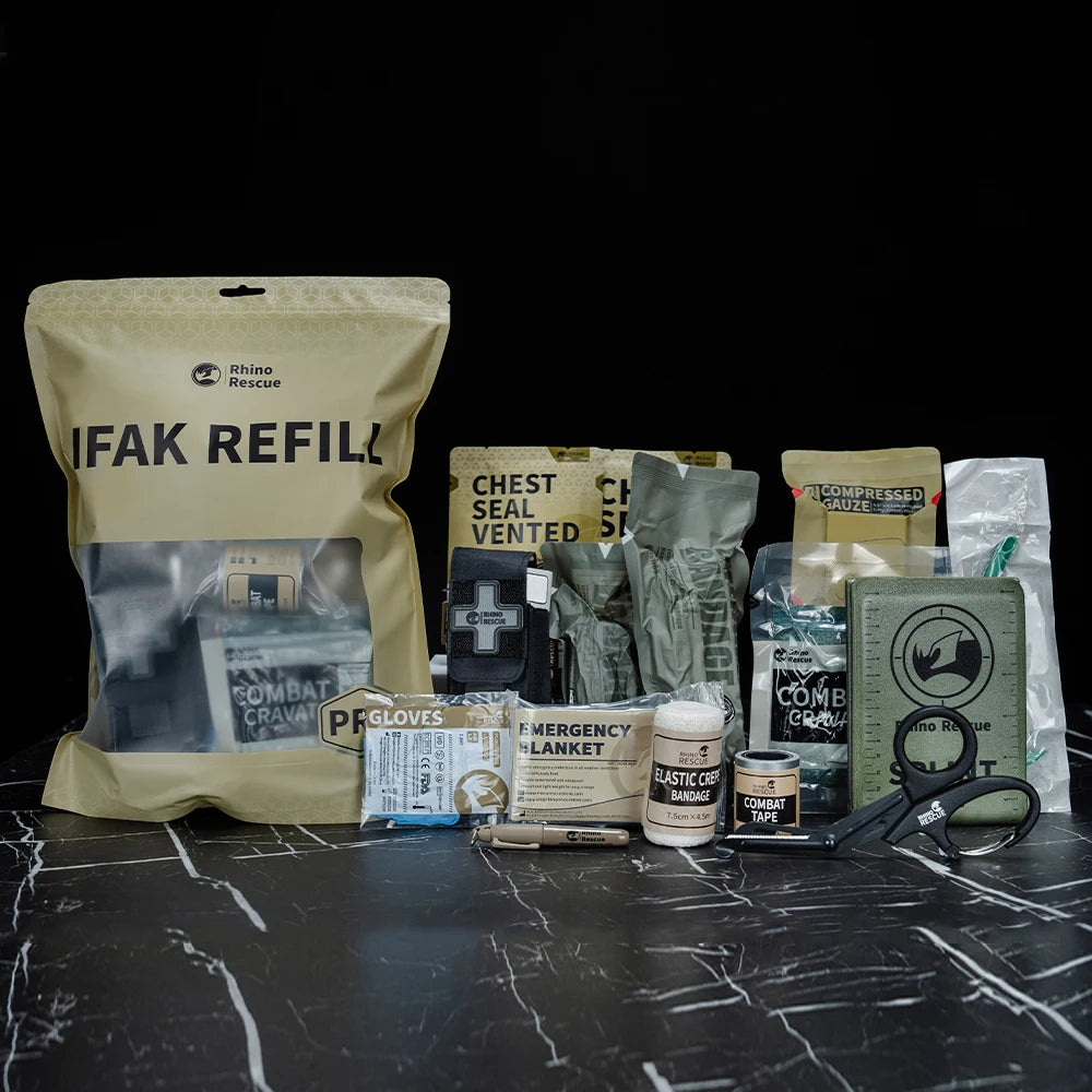 Kit de réapprovisionnement IFAK avec matériel médical de survie pour premiers secours d'urgence