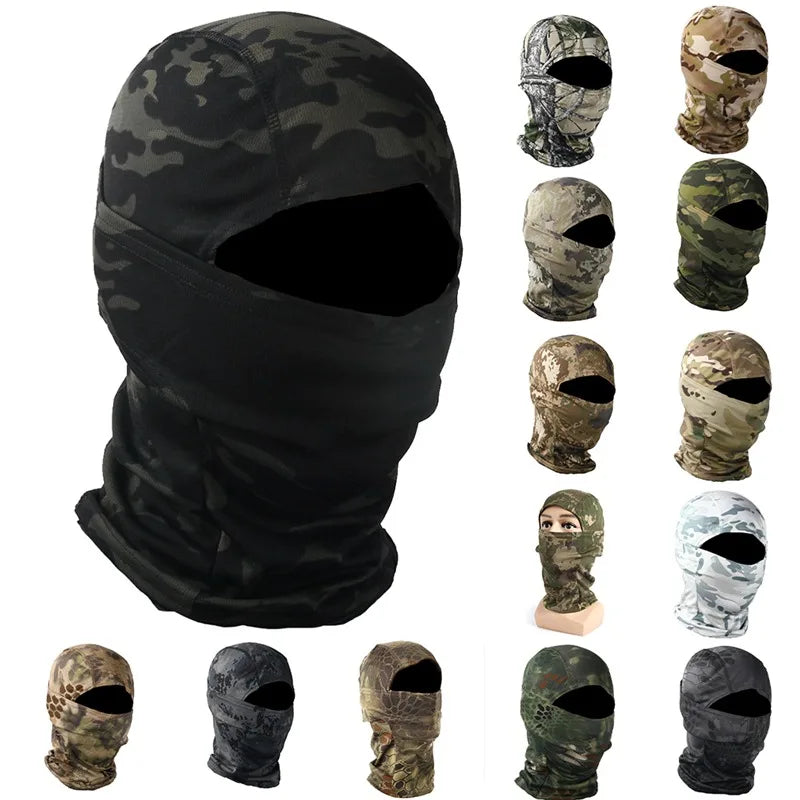 Masque balaclava camouflage 3D avec protection intégrale pour sports d'extérieur et temps froid