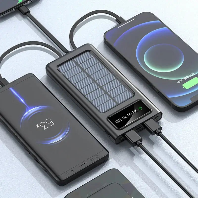 Chargeur Batterie Solaire Avec Cable Intégré