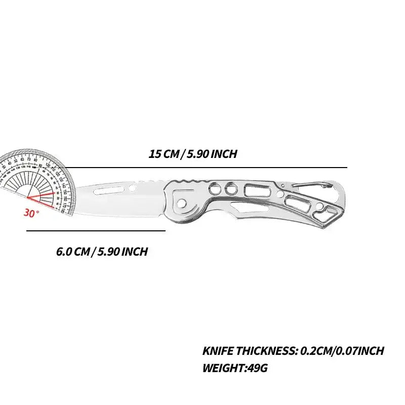 Couteaux de Survie Pliant Extérieur en Argent