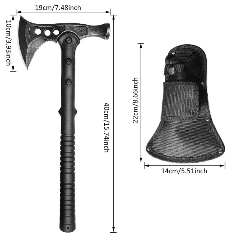 Hache de Survie Marteau - Noir / Acier inoxydable